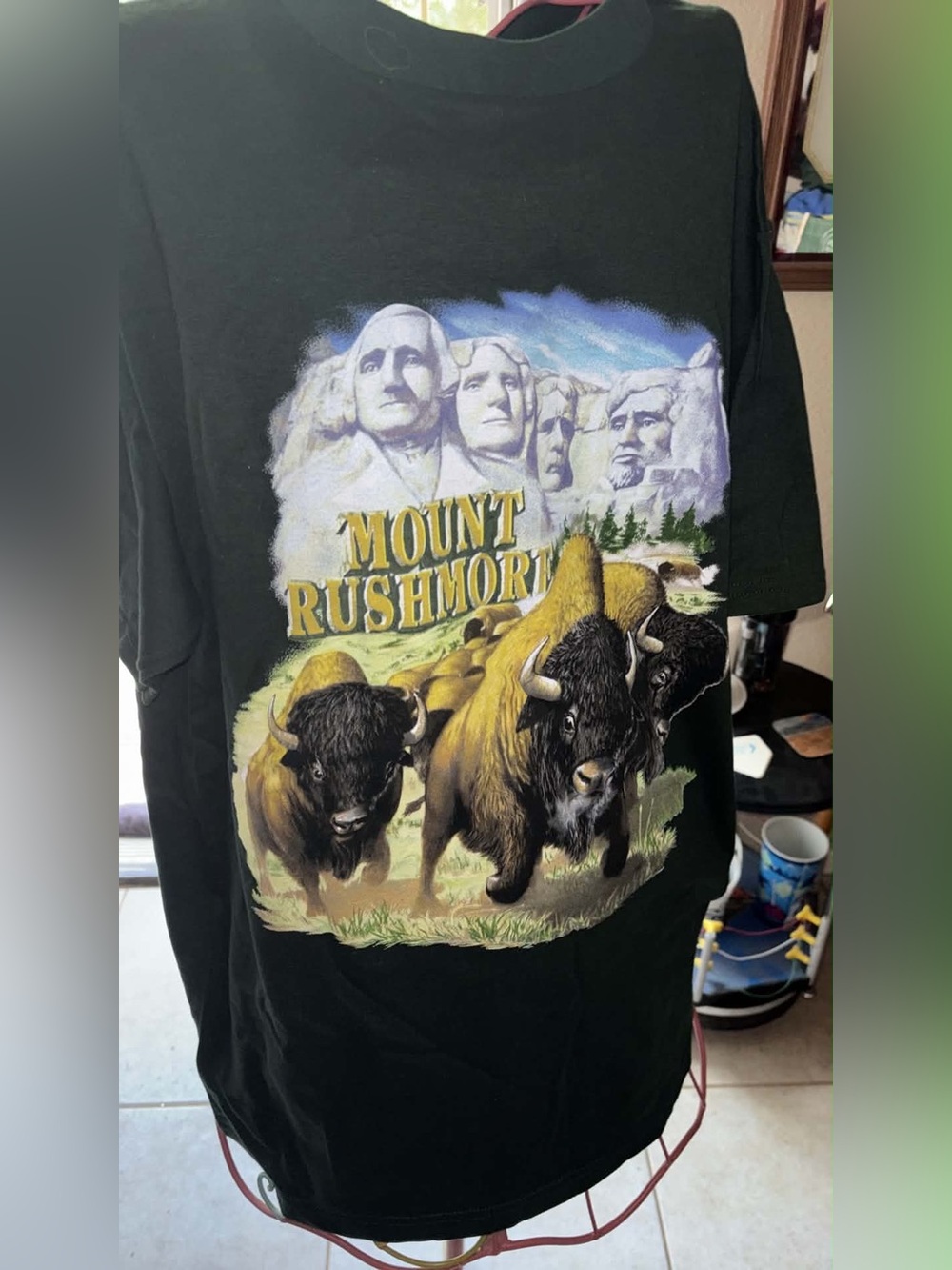 Mount Rushmore Buffalo Graphic Tee - Black